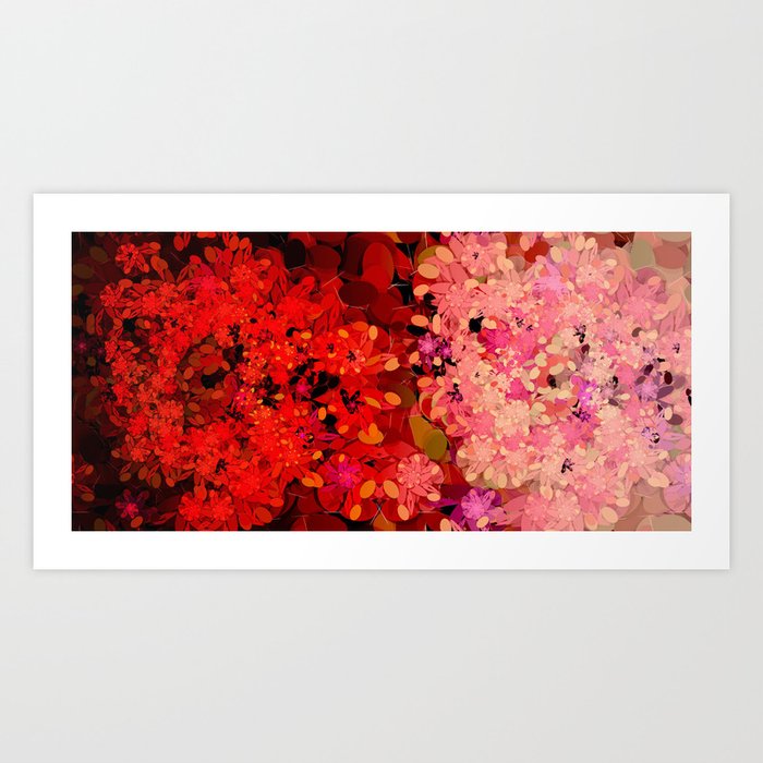 Two Different Worlds -- Floral Pattern Art Print