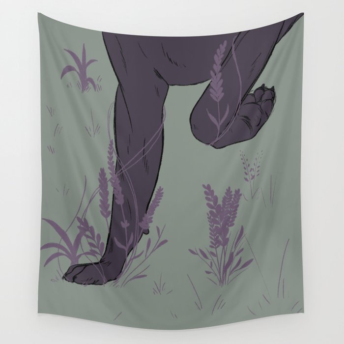 Floral Paws Wall Tapestry