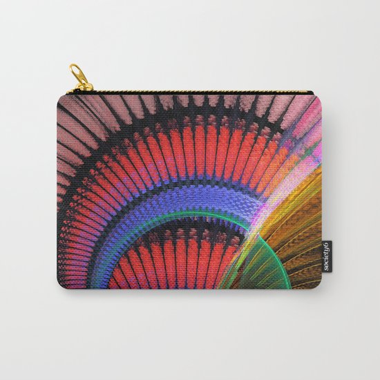 Groovy textured colourful abstract Carry-All Pouch