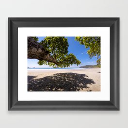 A Shady Spot On A Tropical Beach Framed Art Print