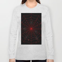 65 MCMLXV Cosplay Black Widow Spiders Red Blood Web Print Long Sleeve T-shirt
