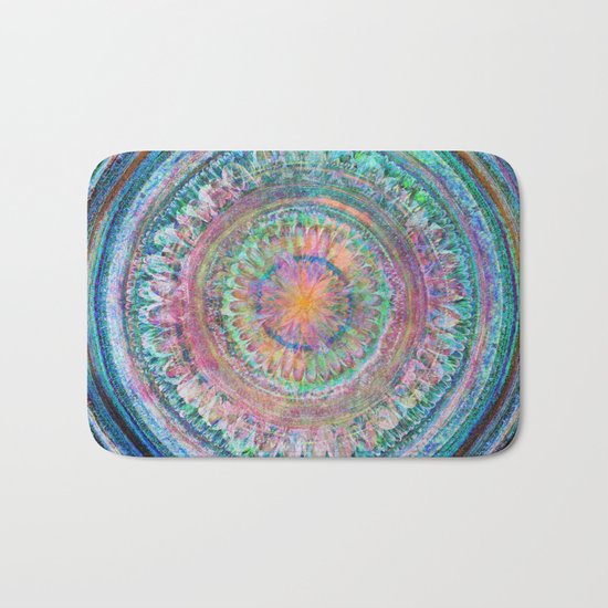Pink and Turquoise Mandala Bath Mat