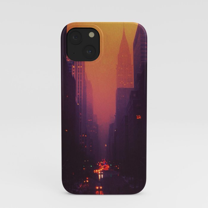 42nd Street, NYC - The Chrysler Building at Sunset iPhone Case