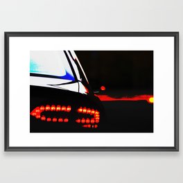 Car Rear Light at Turn Framed Art Print