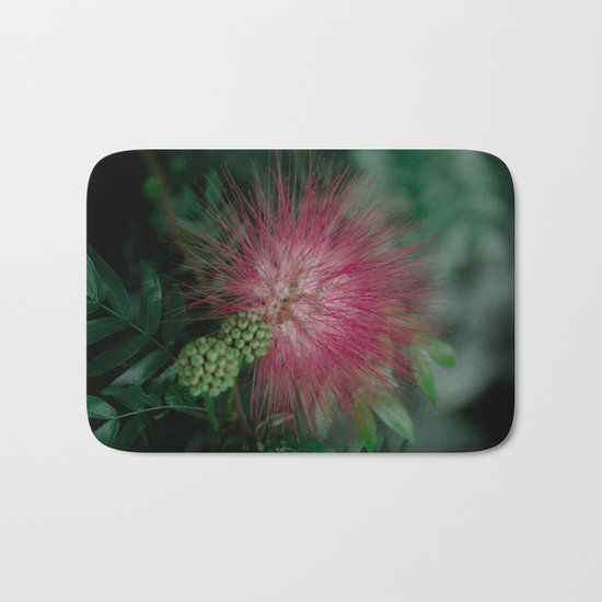 Calliandra. Flower. Bath Mat