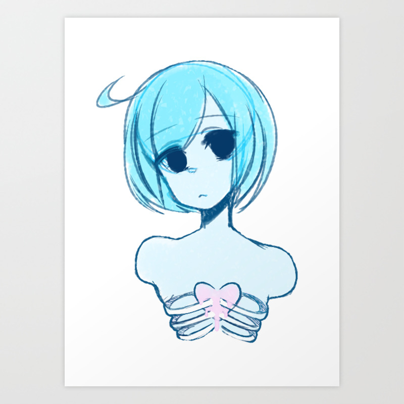 Ghost Girl Sad Art Print By Gurosnail Society6,Sketch Cute Happy Birthday Teddy Bear Drawing