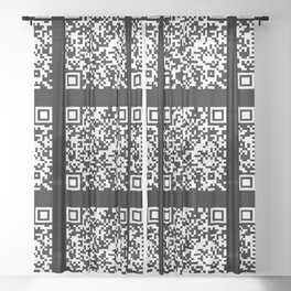 QR Code® Daily Affirmations: ... I AM SUCCESSFUL Sheer Curtain