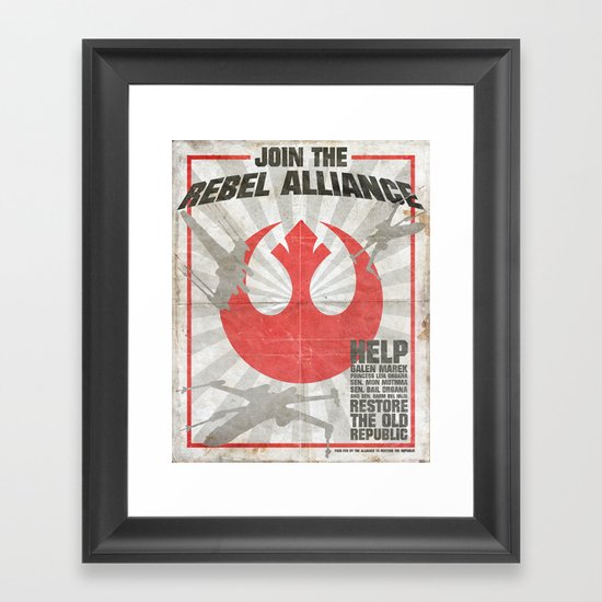 Join the Rebel Alliance Framed Art Print