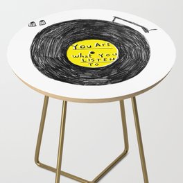 you are what you listen to, YELLOW Side Table