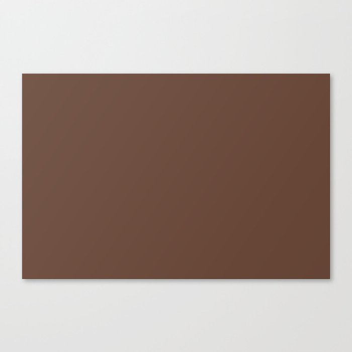 Dark Red-Brown Solid Color Autumn Shade Earth-tone Pairs Pantone Cambridge Brown 19-1242 TCX Canvas Print