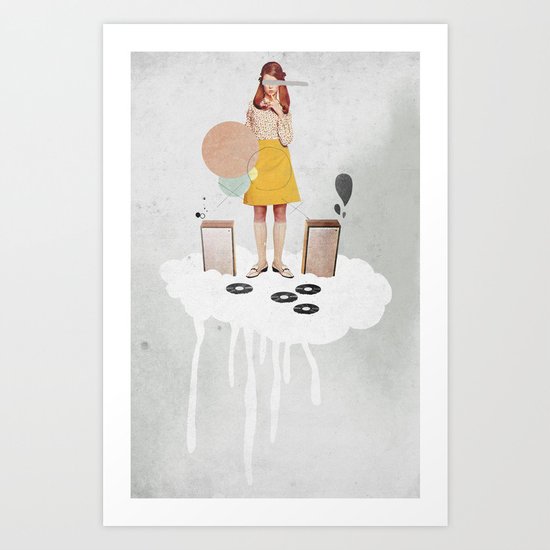 ON / ... | Collage Art Print