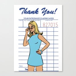 thank you! 2 blue Canvas Print