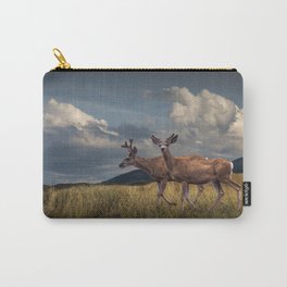 Mule Deer with Velvet Antlers in the Bighorn Mountains Carry-All Pouch