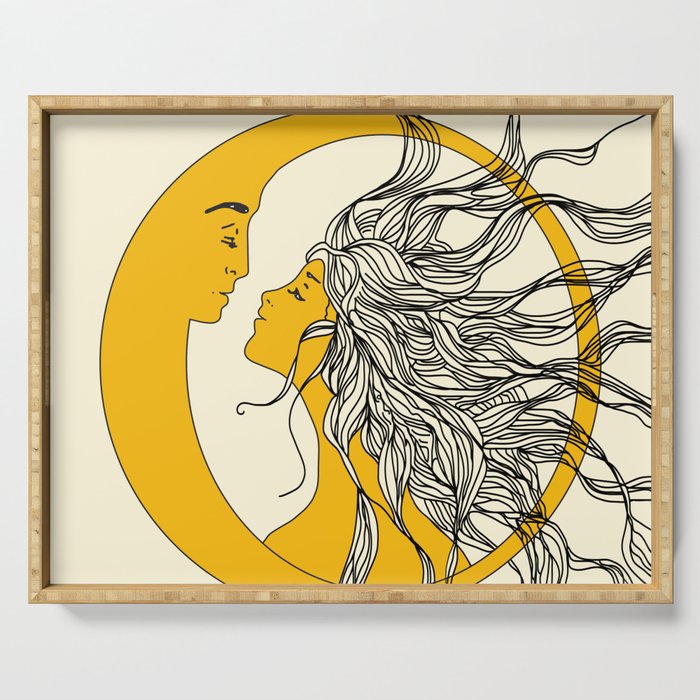 Sun and Moon Serving Tray