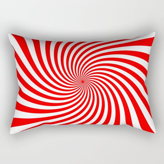 Swirl (Red/White) Rectangular Pillow
