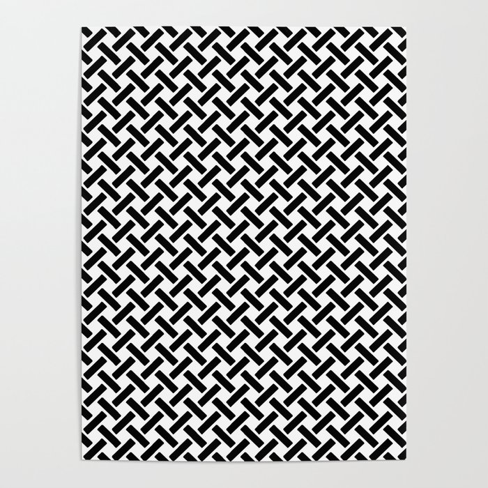 Basket Weave Pattern Inverted. Poster