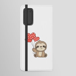 Sloth Cute Animals With Hearts Favorite Animal Android Wallet Case