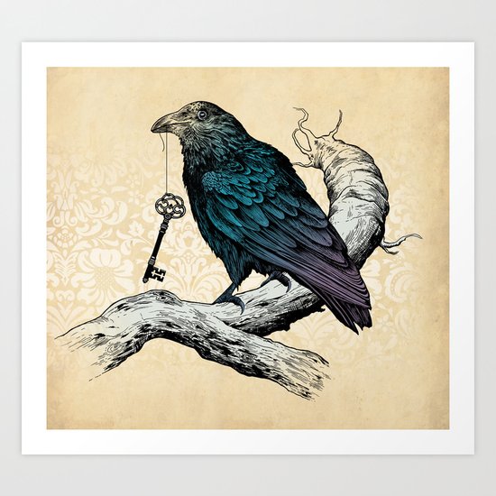 Raven's Key Art Print