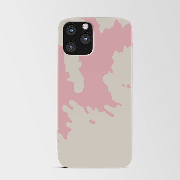 Retro Cow Spots on Blush Pink iPhone Card Case