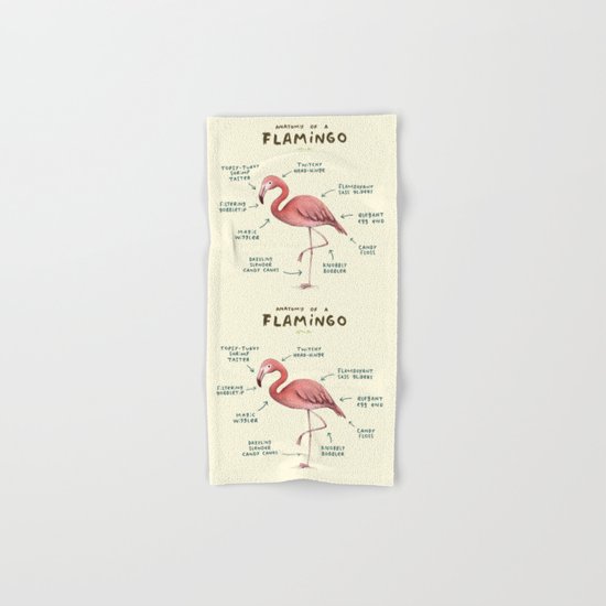 Anatomy of a Flamingo Hand & Bath Towel