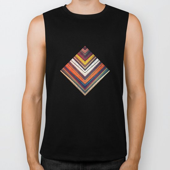 Geometric/Abstract V Biker Tank