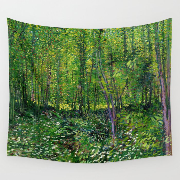 Vincent Van Gogh Trees and Undergrowth 1887 Wall Tapestry