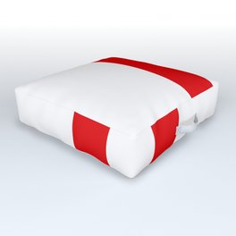 letter H (Red & White) Outdoor Floor Cushion
