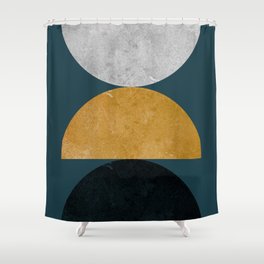 Abstraction_GEOMETRIC_SHAPE_LANDSCAPE_SUN_POP_ART_1214A Shower Curtain