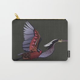 Agami heron dark Carry-All Pouch | Heron, Agamiaagami, Drawing, Feathers, Sharonturner, Gray, Agamiheron, Vulnerablespecies, Animal, Pattern 