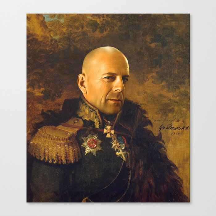 Bruce Willis - replaceface Canvas Print