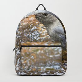 Watercolor Bird, Ouzel 05, Estes Park, Colorado Backpack