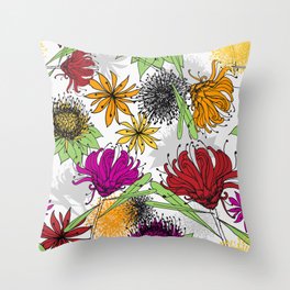 Aussie Floral - by Kara Peters Throw Pillow