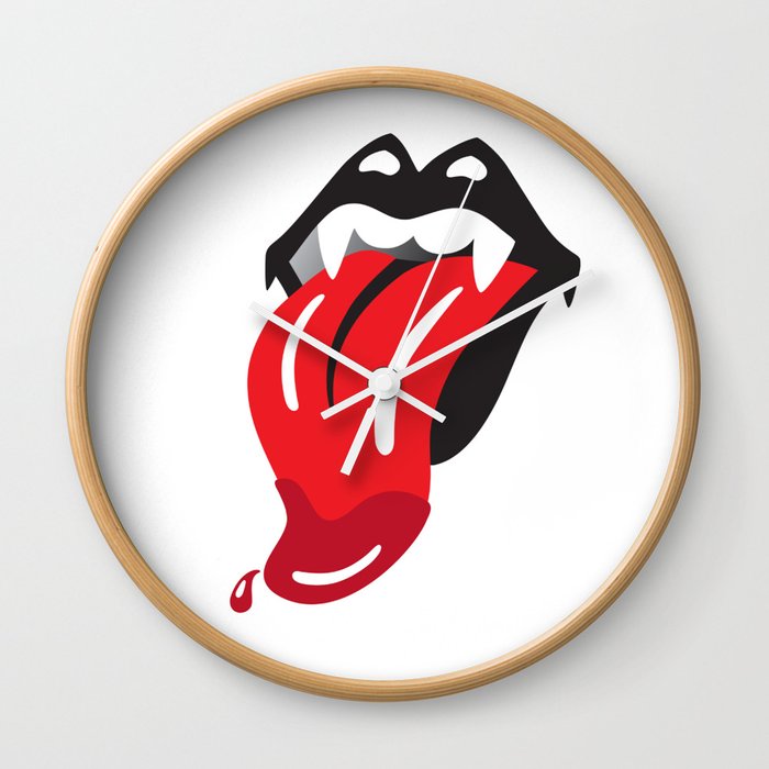 Kiss Rolling Stones Tongue Mash Up Gene Simmons Wall Clock By Nygroove Society6
