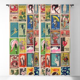 Zadro (Vintage Matchbox Wallpaper) Blackout Curtain