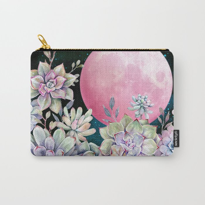 succulent full moon 3 Carry-All Pouch