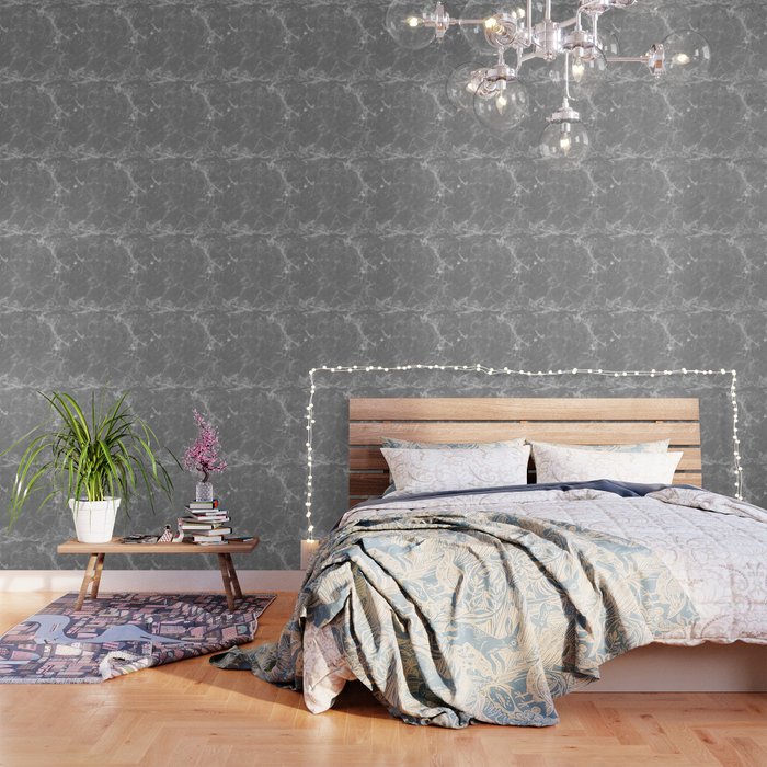 Grey Marble Wallpaper By Naturemagick Society6