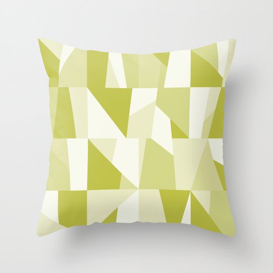 Geometric Green Pattern Throw Pillow by Oursunnycdays Society6