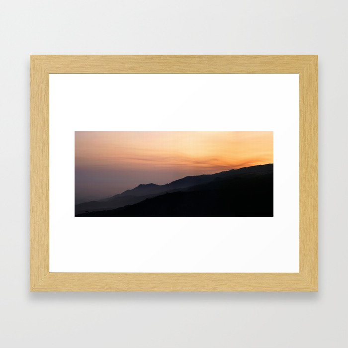 Hillside Sunset Framed Art Print