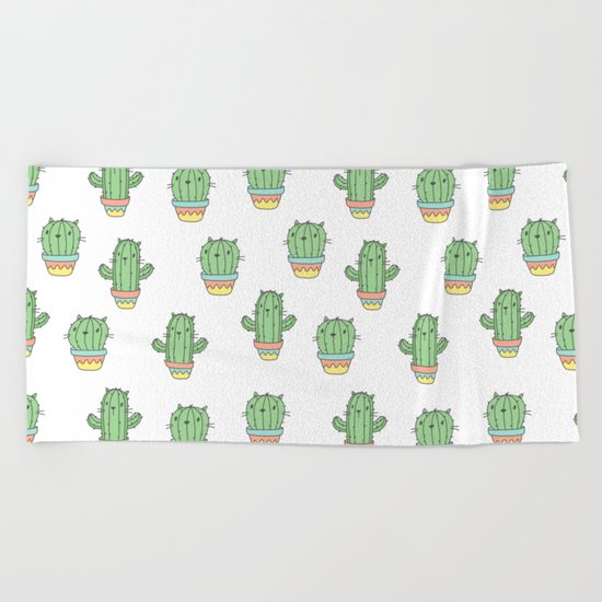 Cat-ctus Beach Towel