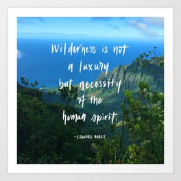 Wilderness Edward Abbey Art Print