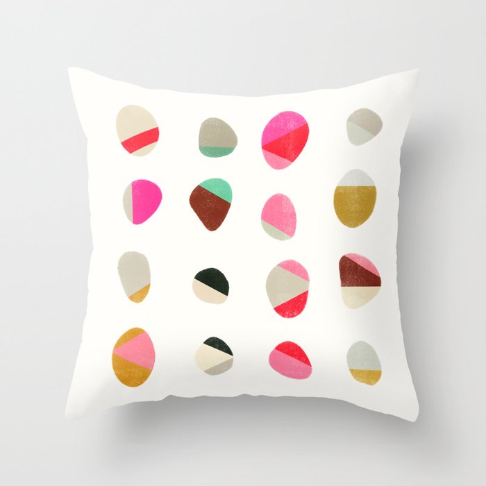 painted pebbles 1 Throw Pillow