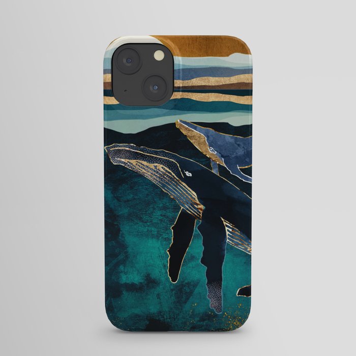 Moonlit Whales iPhone Case
