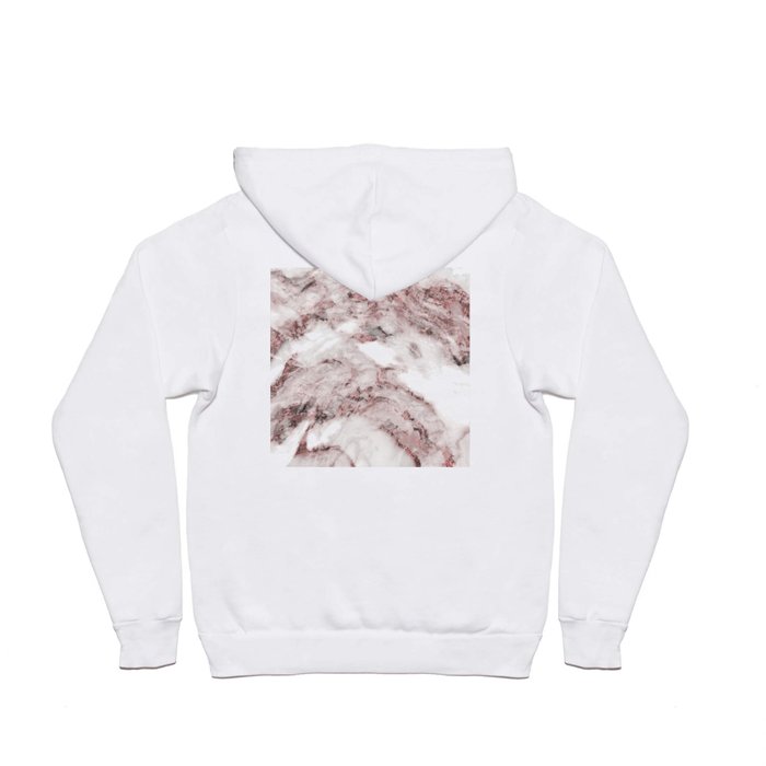 White and Pink Marble Mountain 04 Hoody