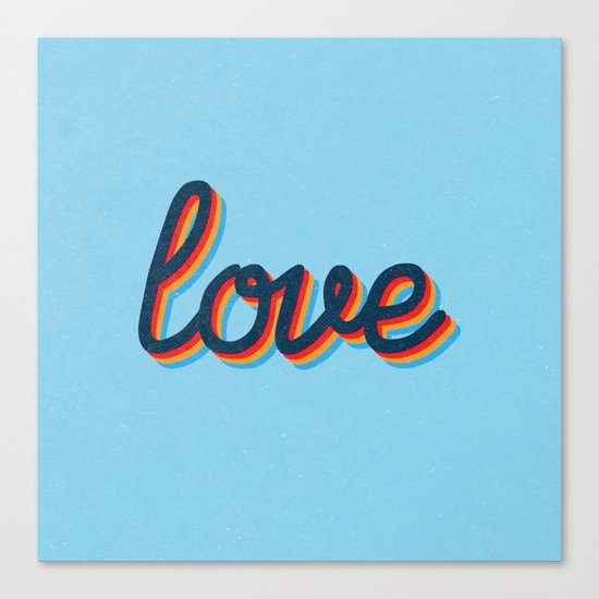 Love - blue version Canvas Print