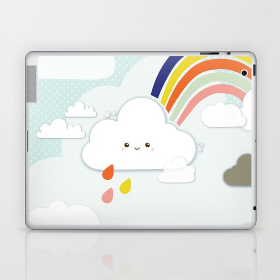 Cute clouds & rainbow Laptop & iPad Skin