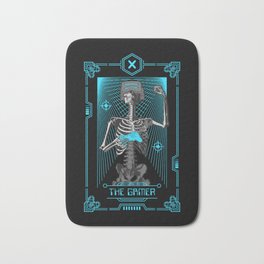 The Gamer X Tarot Card Bath Mat | Arcade, Video, Astrology, Geeky, Computer, Console, Funny, Geek, Gamer, Skulls 