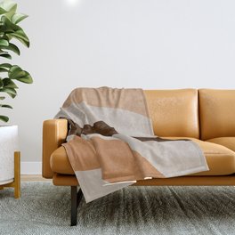 neutral minimalist Throw Blanket