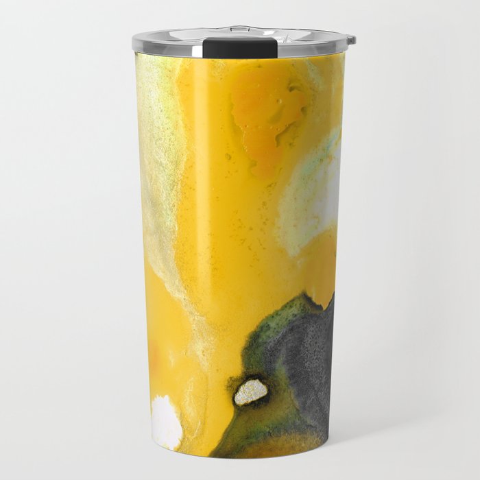 Yellow Orange Abstract Art - The Dreamer - By Sharon Cummings Travel Mug