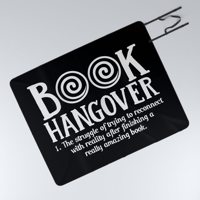 Funny Book Hangover Definition Picnic Blanket