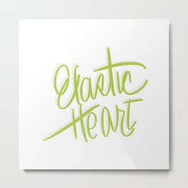 Elastic Heart Metal Print | Typography, Illustration, Music, Curated, Digital 